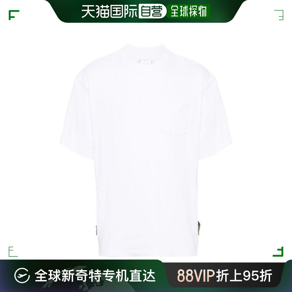 韩国直邮SACAI24SS短袖T恤男24 03377M 101WHITE