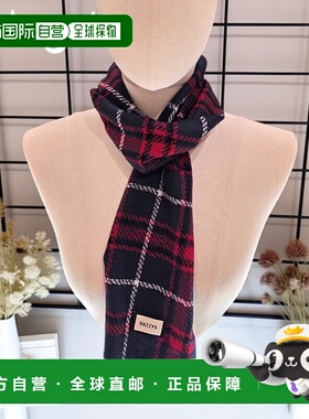 韩国直邮HAZZYS [羊绒混纺] 红色格纹迷你马弗炉 HJMU5F602R2