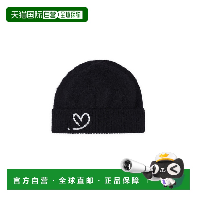 韩国直邮ADER ERROR 公用帽子Twinkle heart logo beanie Noir 30