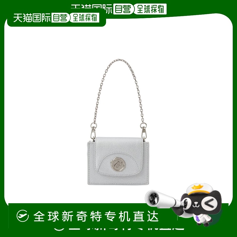 1小时内可退 韩国直邮NERDY Stamp 双向迷你链条包银色