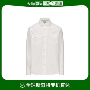 男MB6974008C001 韩国直邮BRUNELLO CUCINELLI24SS长袖 衬衫 P24WHI