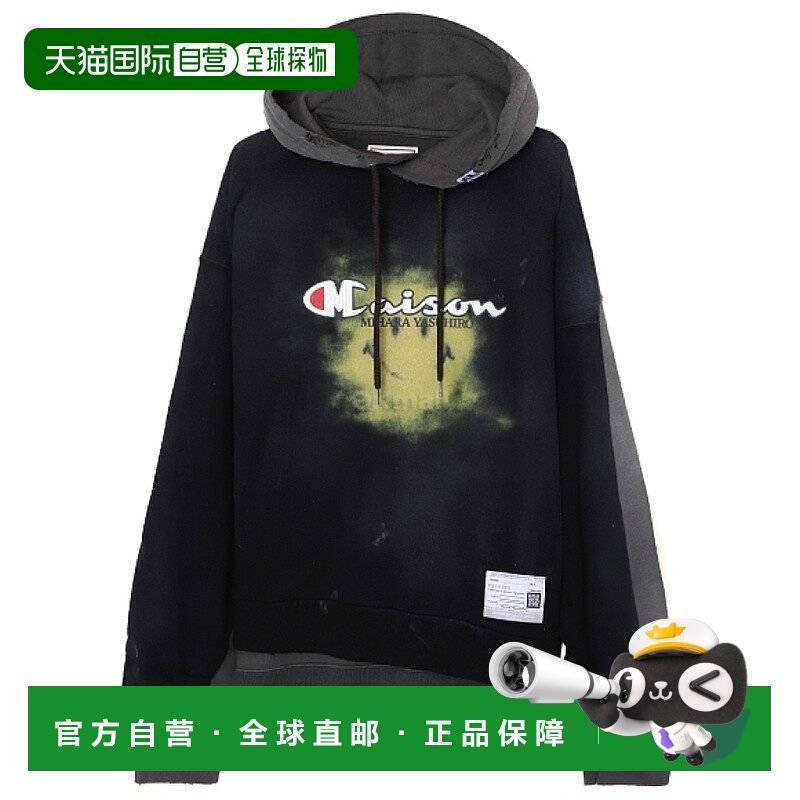 韩国直邮MIHARA YASUHIRO A10HD561 黑色 连帽拉链衫卫衣