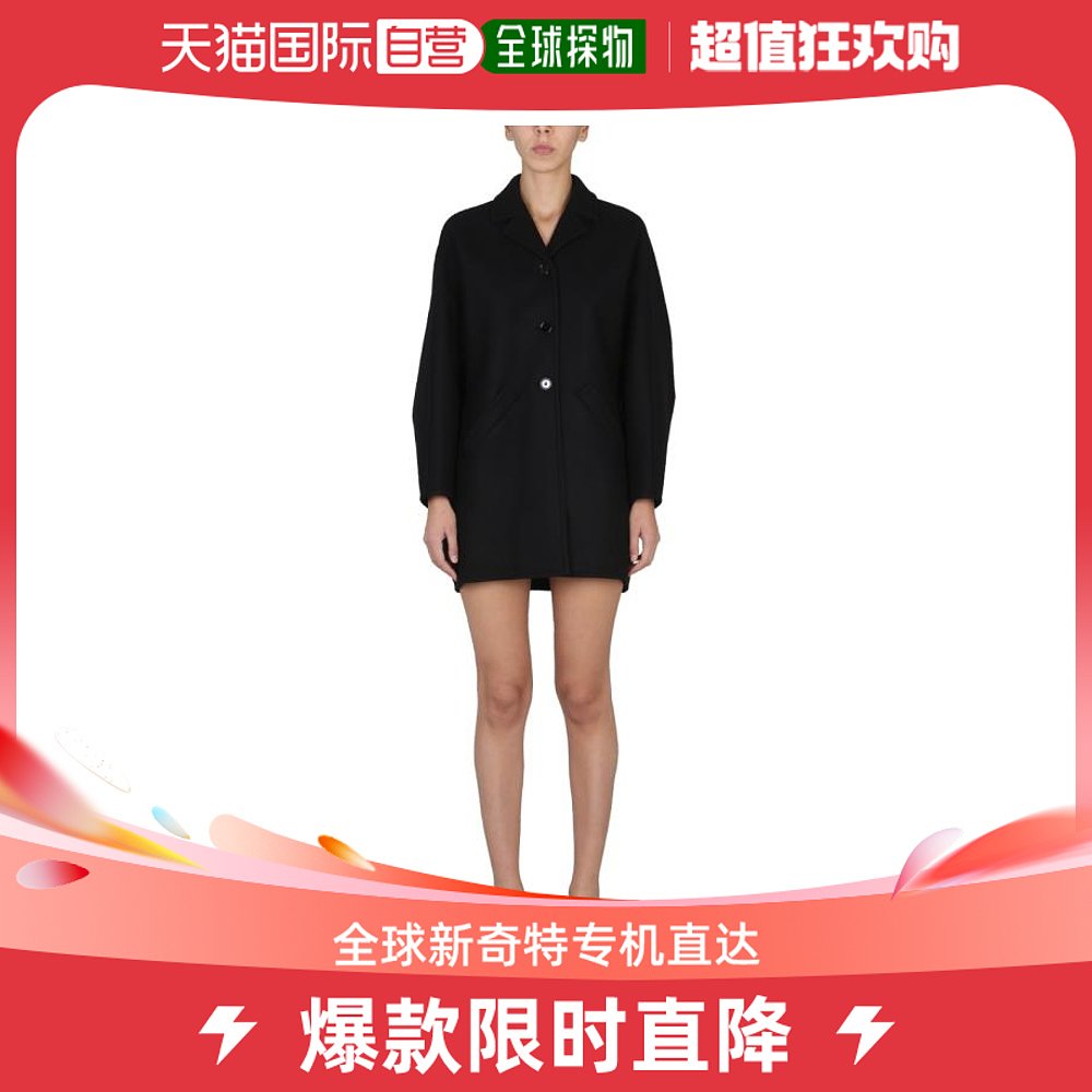 韩国直邮COURREGES22FW风衣女422CMA055 WO00349999BLACK