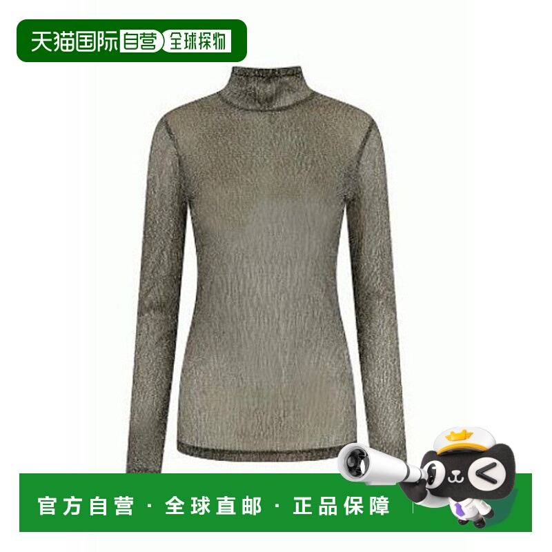 韩国直邮THE IZZAT 女装金属透视半领 T 恤 IN3M0TS71SG