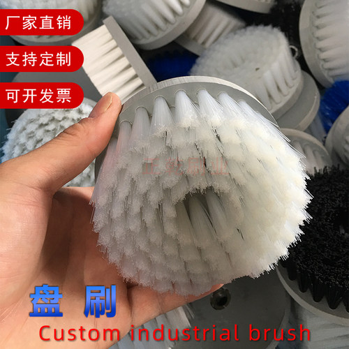 定做圆形毛刷清洗打磨去毛刺抛光盘刷碳化硅纳米圆盘刷工业用刷盘