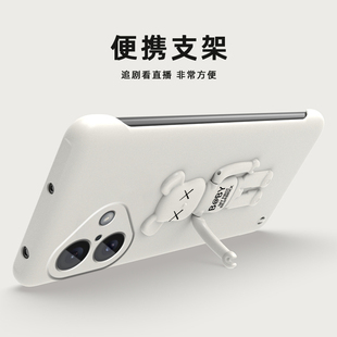 适用苹果17手机壳iphone17pro保护套17promax新品男女款17air熊支架简约个性创意超薄无边框高级感磨砂防摔壳