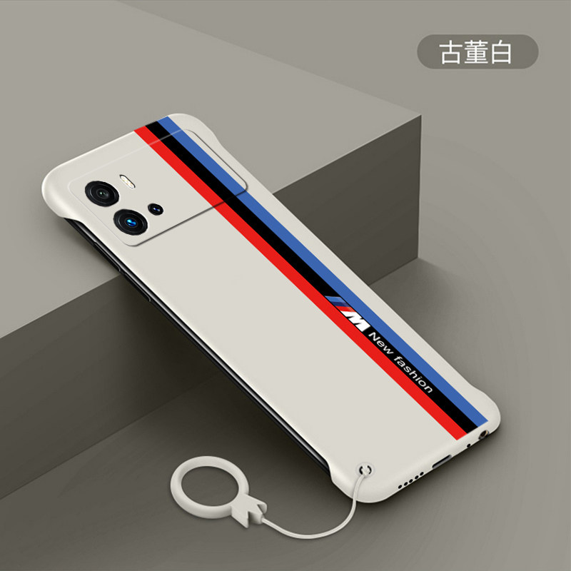 vivoiqoo9手机壳iqoo9pro保护套超薄磨砂硬壳无边框彩条VIVO新品半包防摔男女手机套PRO网红保护壳