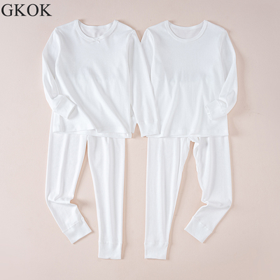 gkok春秋儿童白色纯棉打底内搭