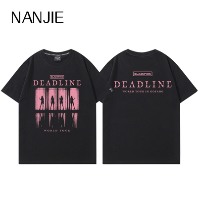 DEADLINE演唱会周边衣服男女段秀英粉丝应援短袖t恤blackpink同款