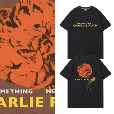 charlieputh查理普斯演唱会周边衣服男女断眉巡回应援短袖T恤夏潮