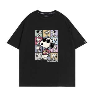 泰勒斯威夫特TaylorSwift巡演同款衣服史努比短袖T恤霉霉周边上衣