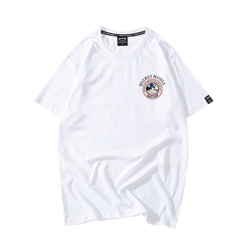 谭松韵归路同款夏装衣服白色米奇短袖T恤女ins潮原宿港风上衣半袖
