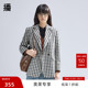 2024春新款 播格子西装 外套女商场同款 休闲宽松西服上衣BDR1XD0038