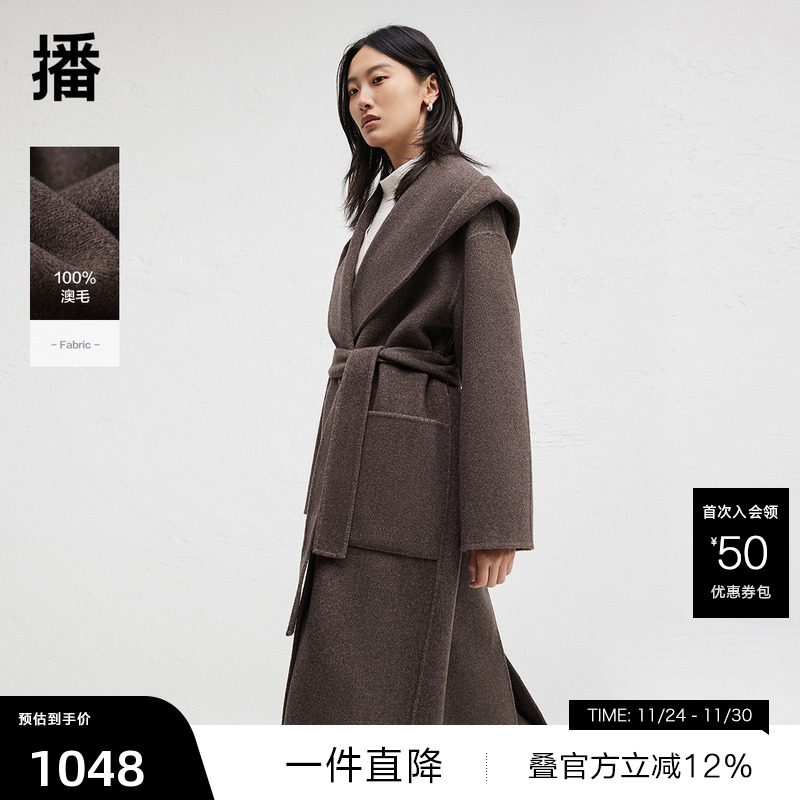 简约舒适连帽领，复古质感圆扣