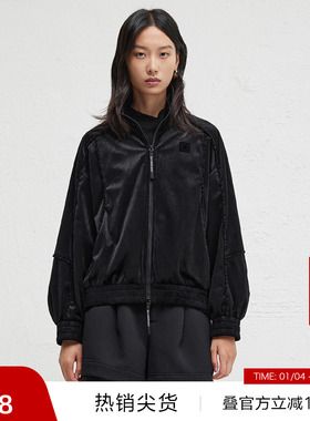 【播奥莱】播商场同款黑色复古外套女秋宽松上衣BDR3WD3052