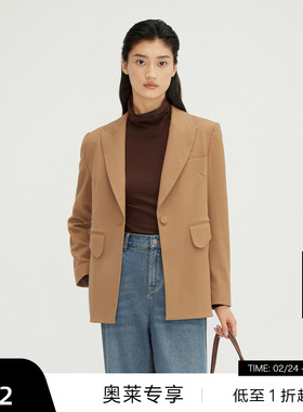 播西装外套女春季韩版气质短款翻领西服上衣DDQ4XD5224