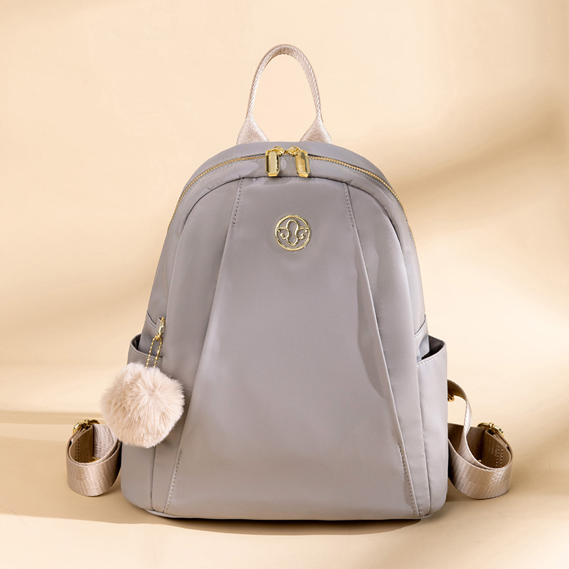 法国女新款时尚百搭书包大容量轻便牛津布通勤旅行学生双肩背包