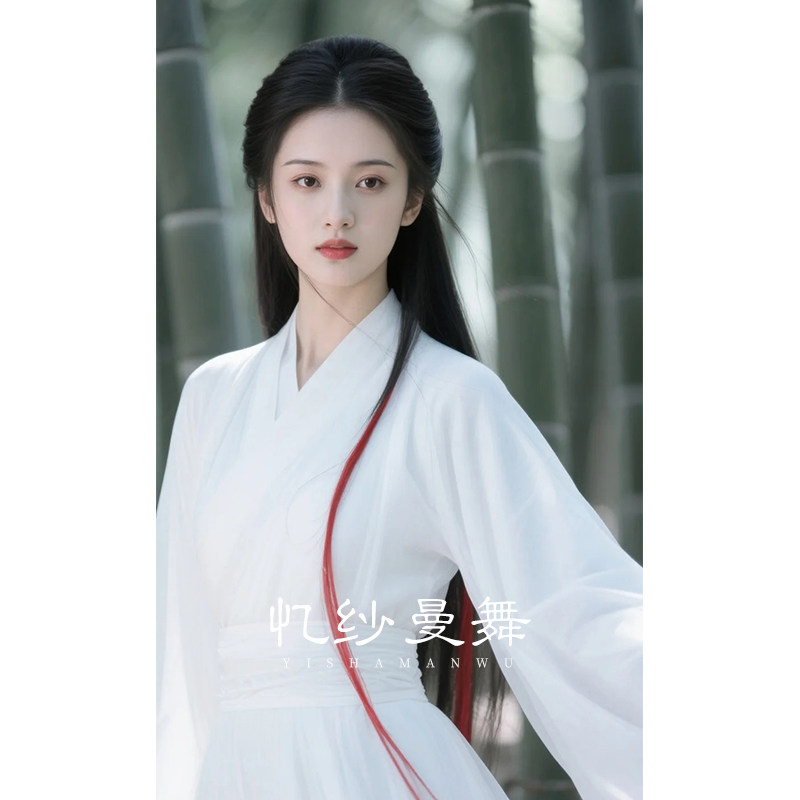 白色魏晋风汉服女款2026新款夏季清冷感成人仙气飘飘古装女日常款图片