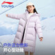 长款 李宁儿童羽绒服女童大童26冬季 新款 加厚保暖防风连帽外套