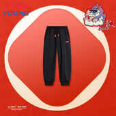 李宁童装 YKLU055 宽松舒适收口运动长裤 儿童卫裤 男中大童26新年款