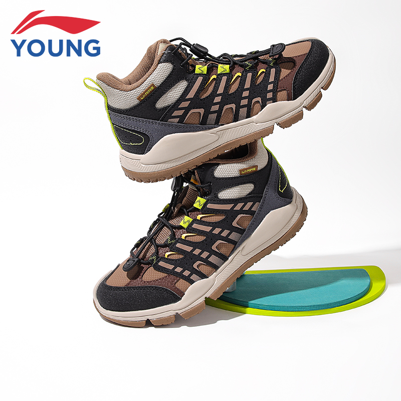 李宁儿童新款防滑缓震登山鞋