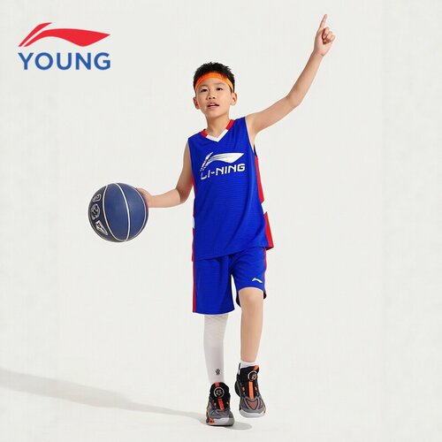 李宁儿童速干凉爽篮球套装