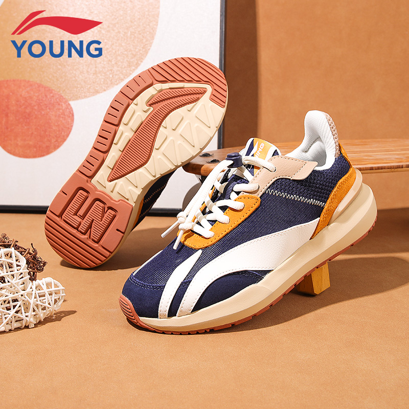 李宁儿童新款休闲复古透气休闲鞋