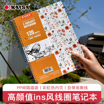 凯萨KAISA高颜值ins风线圈笔记本