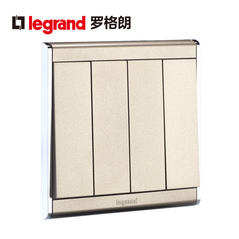 TCL羅格朗尚韻緞沙金薄款開關插座面板 86型四開單控開關在類目 電子/電工, 開關, 單控開關中 - 來自Buy2taobao.com提供專業的淘寶代購服務