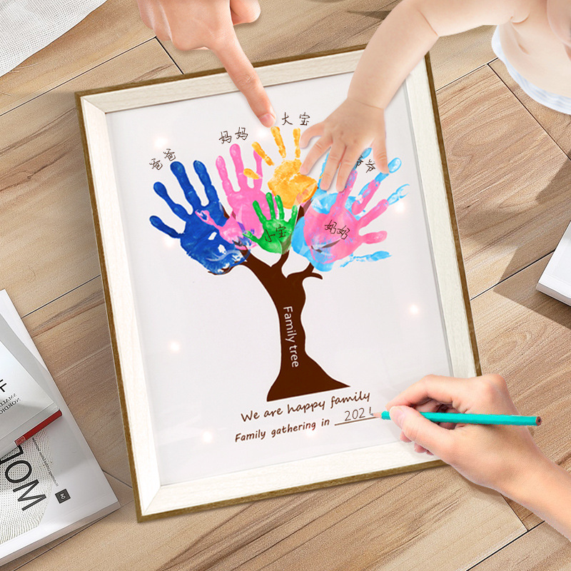 男女通用情侣手印画相框情人节