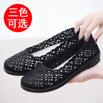 夏天薄款老北京布鞋女网
