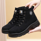 加绒保暖系带中老年人妈妈鞋 女棉鞋 防滑雪地靴 老北京布鞋 冬季