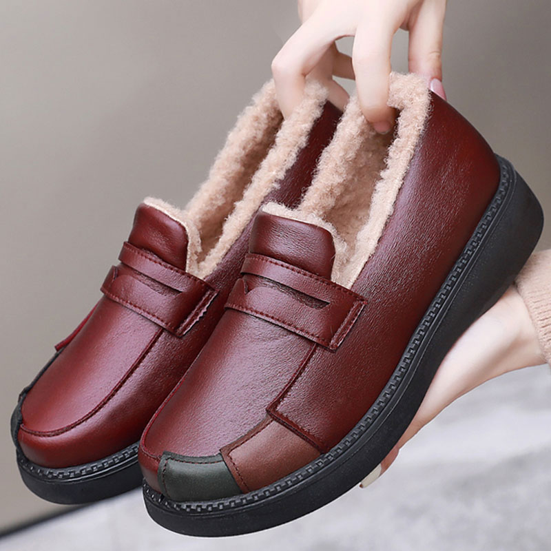 老北京布鞋女妈妈棉鞋加绒保暖