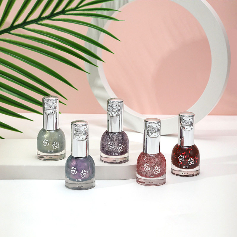 新款水性持久免烤快干不可剥葱粉酒红车厘子国货流行指甲油