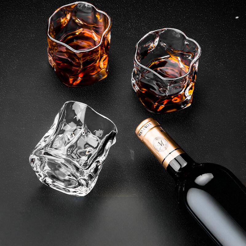 威士忌酒杯创意鸡尾酒杯子家用玻璃啤酒白酒杯喝白兰地洋酒杯套装