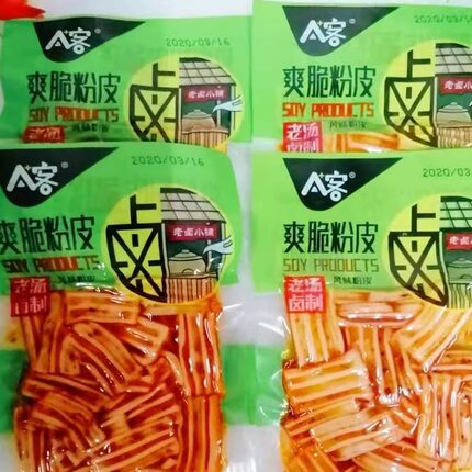 A客卤香爽脆粉皮老汤卤制香辣豆腐干风味休闲零食素食辣条1份包邮