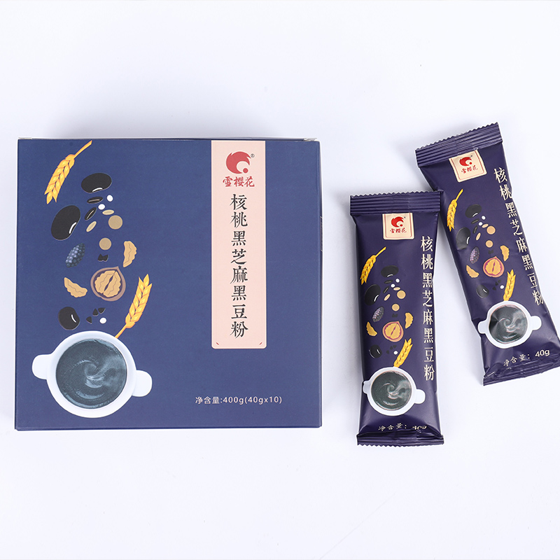 黑芝麻糊核桃黑米桑葚黑豆芝麻粉五谷杂粮熟即食营养代餐早餐冲饮