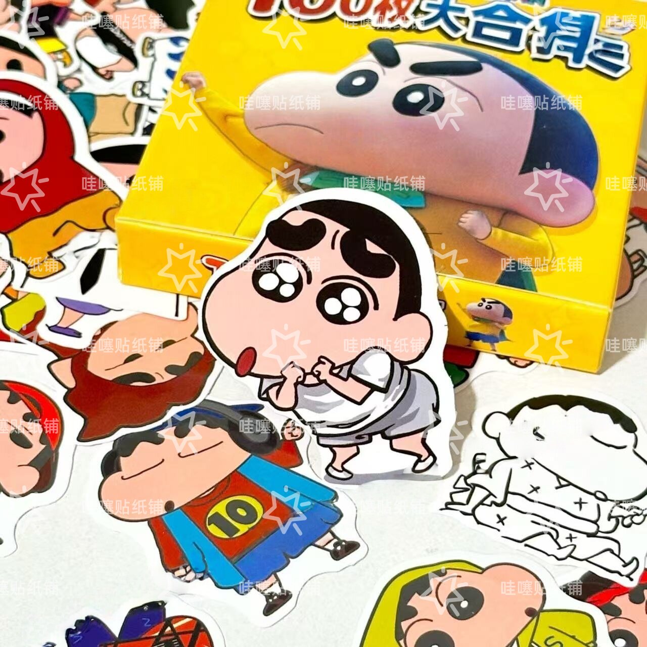 蜡笔小新100张礼盒装贴纸