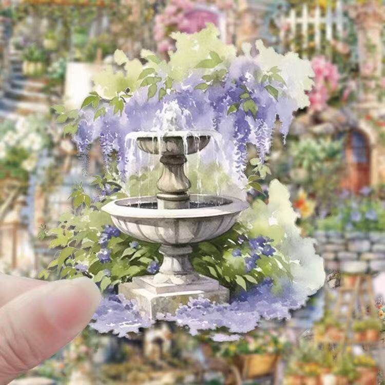 60张复古花卉pvc贴纸vintage古着花园风景贴纸笔记本装饰贴纸文艺,3C数码配件,笔记本个性小贴纸,淘宝优惠券,粉丝福利购,淘宝优惠卷