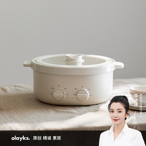 olayks欧莱克6L电火锅家用多功能鸳鸯分体式大容量料理锅炒菜秒涮