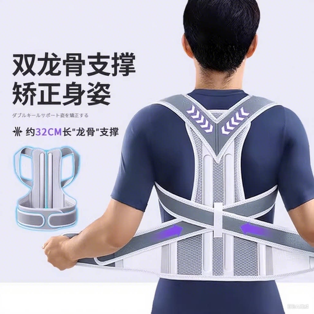 防驼背背部矫正神器男女士专用纠正脊柱侧弯开背成人矫正带矫姿带