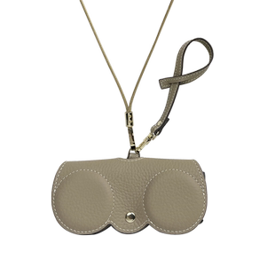 真皮墨镜包便携眼镜盒太阳眼镜保护套近视眼睛收纳挂包挂脖眼镜袋