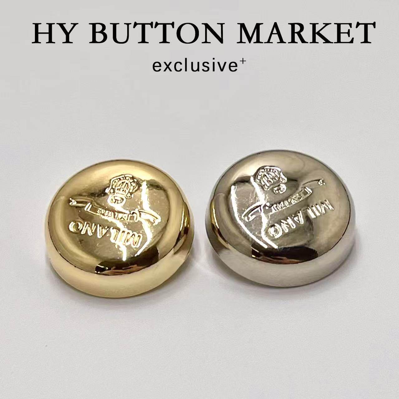 HY英伦风金属纽扣字母简约西装纽扣