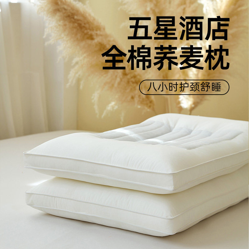 决明子荞麦枕头偏硬不变形男士专用防打呼枕芯护颈助眠家用高枕女
