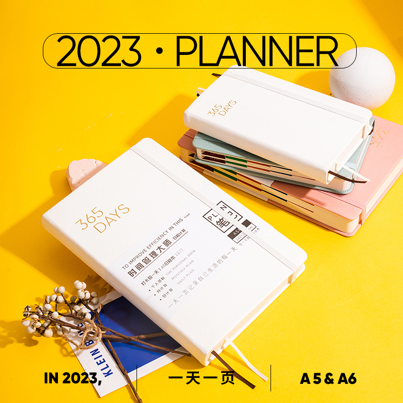 2023年日程本迷你A6时间轴每日计划本365天一日一页定制LOGO笔记