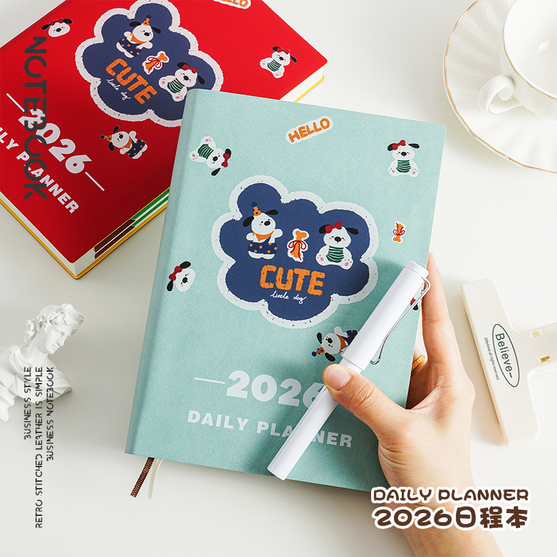 2026年新款日程本A5每日工作计划打卡表时间轴管理笔记本本子创意高颜值学习任务效率手册本日历记事本可定制