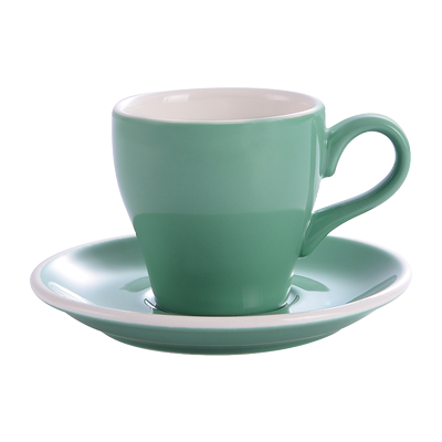 瓷掌柜180ml白边美式郁金香陶瓷