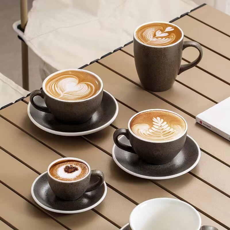 咖啡杯碟套装300ml陶瓷