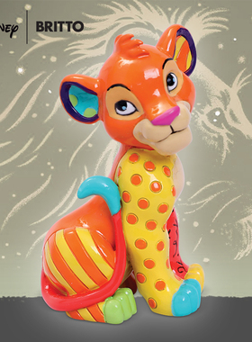 【Britto系列】enesco 狮子王周边手办迪士尼正版迷你辛巴摆件