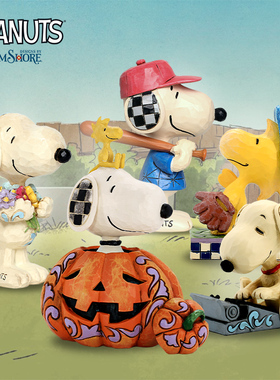 enesco史努比手办花生漫画周边Snoopy桌面创意摆件生日礼物